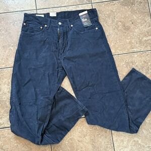 Levi's 555 Premium Relaxed Straight Corduroy Pants Men's 36x34 Blue (IRREGULAR)